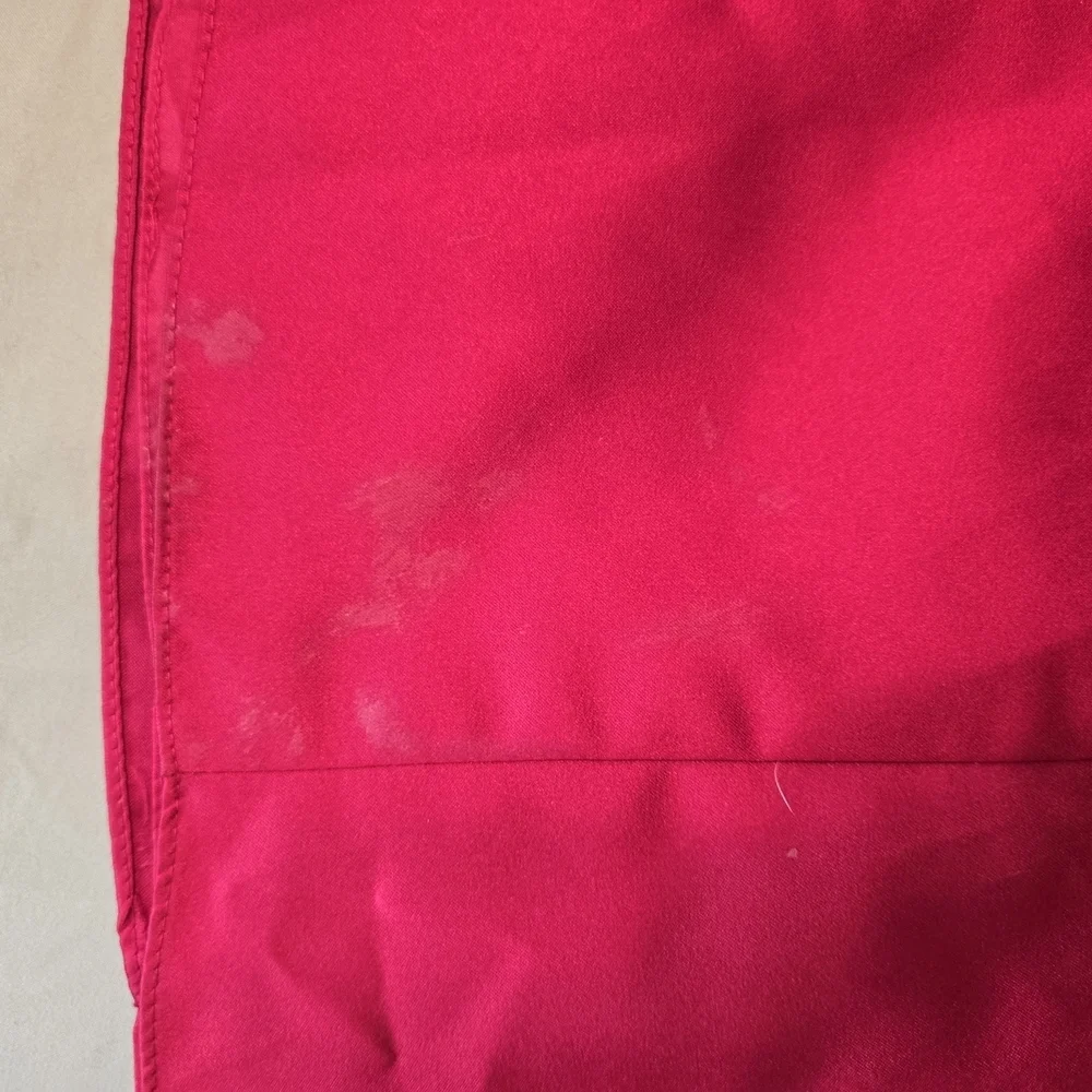 Davids Bridal Red Satin A-Line Dress w/ POCKETS - Picture 7 of 7